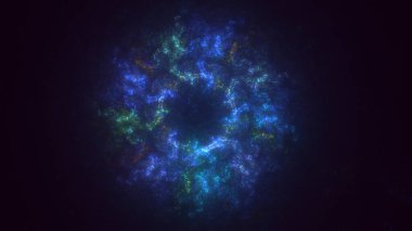 3B soyut renkli fraktal ışık arkaplanı oluşturma