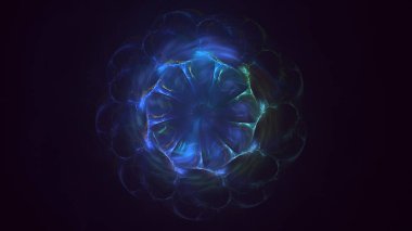 3B soyut renkli fraktal ışık arkaplanı oluşturma