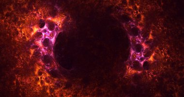 3B soyut renkli fraktal ışık arkaplanı oluşturma