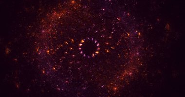 3B soyut renkli fraktal ışık arkaplanı oluşturma