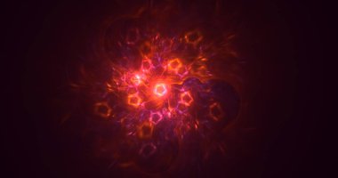 3B soyut renkli fraktal ışık arkaplanı oluşturma