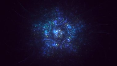 3B soyut renkli fraktal ışık arkaplanı oluşturma