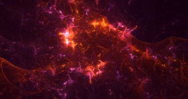 Soyut çok renkli fraktal ışık arkaplanı 3B görüntüleme