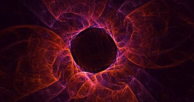 Soyut çok renkli fraktal ışık arkaplanı 3B görüntüleme