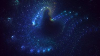 Soyut çok renkli fraktal ışık arkaplanı 3B görüntüleme