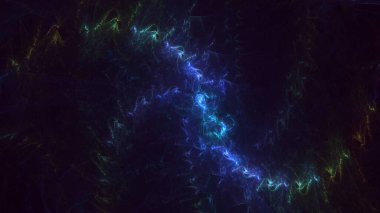 Soyut çok renkli fraktal ışık arkaplanı 3B görüntüleme