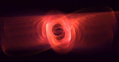 Soyut çok renkli fraktal ışık arkaplanı 3B görüntüleme