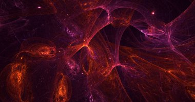 3B soyut renkli fraktal ışık arkaplanı oluşturma