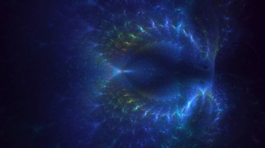 3B soyut renkli fraktal ışık arkaplanı oluşturma