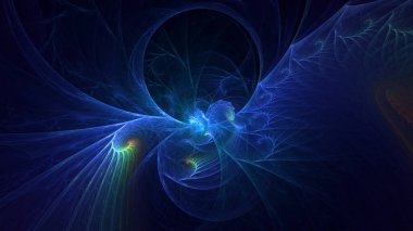 3B soyut renkli fraktal ışık arkaplanı oluşturma