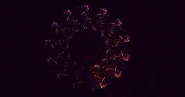 3B soyut yuvarlak ışık arkaplanı oluşturma