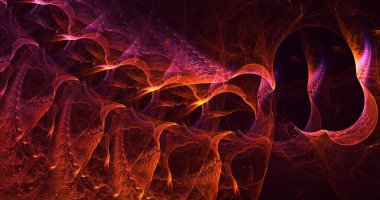 3B soyut renkli fraktal ışık arkaplanı oluşturma