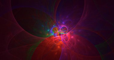 3B soyut renkli fraktal ışık arkaplanı oluşturma