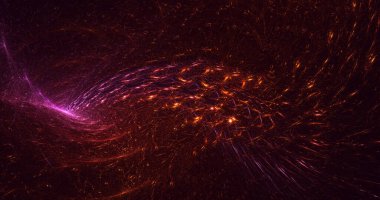 3B soyut renkli fraktal ışık arkaplanı oluşturma