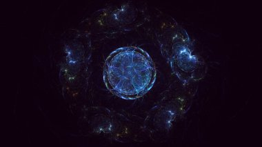 Soyut çember ışık arkaplanı oluşturuluyor