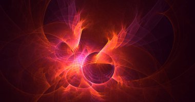 3B soyut renkli fraktal ışık arkaplanı oluşturma