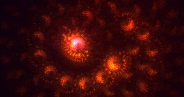 3B soyut renkli fraktal ışık arkaplanı oluşturma