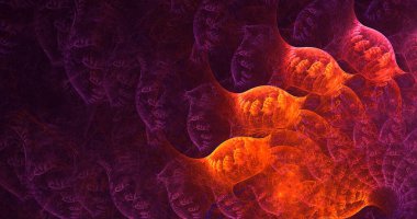 3B soyut renkli fraktal ışık arkaplanı oluşturma