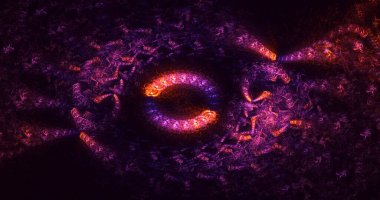 Soyut çember ışık arkaplanı oluşturuluyor