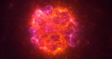 3B soyut renkli fraktal ışık arkaplanı oluşturma