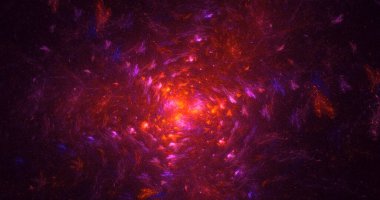 3B soyut renkli fraktal ışık arkaplanı oluşturma