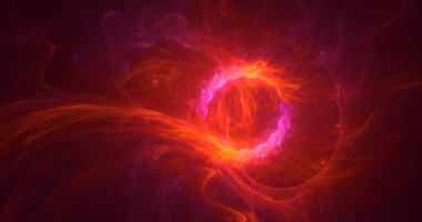 3D, soyut çok renkli teknoloji fraktal ışık arkaplanı oluşturuluyor