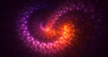3D, soyut çok renkli teknoloji fraktal ışık arkaplanı oluşturuluyor