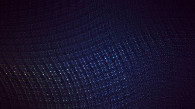 Soyut mavi fraktal ışık arkaplanı 3 boyutlu oluşturuluyor