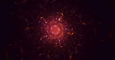 3B soyut renkli fraktal ışık arkaplanı oluşturma