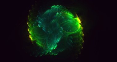 Soyut çok renkli fraktal ışık arkaplanı 3B görüntüleme