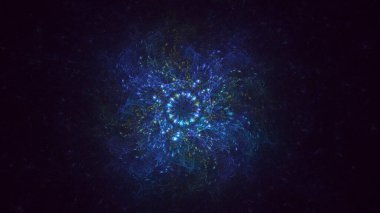 3B soyut renkli fraktal ışık arkaplanı oluşturma