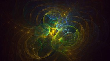 3B soyut renkli fraktal ışık arkaplanı oluşturma