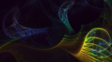 3B soyut renkli fraktal ışık arkaplanı oluşturma