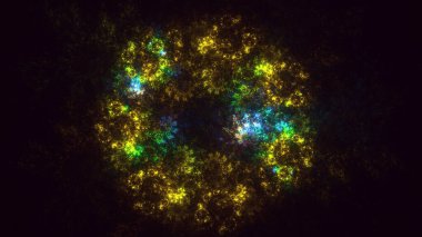 3B soyut renkli fraktal ışık arkaplanı oluşturma