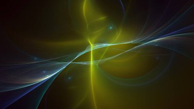 3B soyut renkli fraktal ışık arkaplanı oluşturma