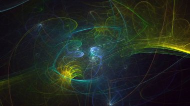 3B soyut renkli fraktal ışık arkaplanı oluşturma