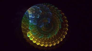 3B soyut yuvarlak ışık arkaplanı oluşturma