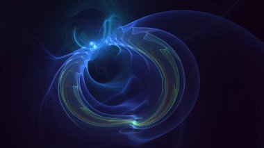 3B soyut renkli fraktal ışık arkaplanı oluşturma