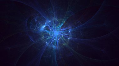 3B soyut renkli fraktal ışık arkaplanı oluşturma