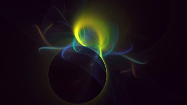 Soyut çok renkli fraktal ışık arkaplanı 3B görüntüleme