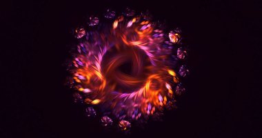 3B soyut yuvarlak ışık arkaplanı oluşturma