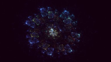 3B soyut yuvarlak ışık arkaplanı oluşturma