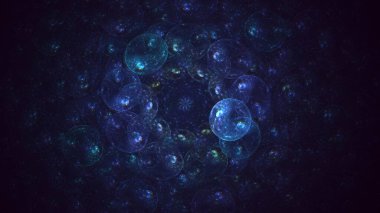 3B soyut yuvarlak ışık arkaplanı oluşturma