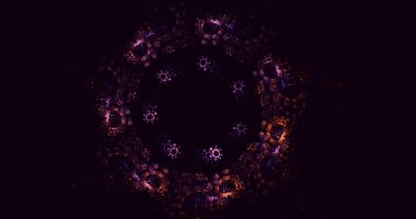 3B soyut yuvarlak ışık arkaplanı oluşturma