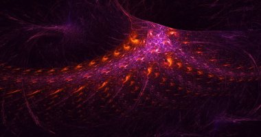 Soyut çok renkli fraktal ışık arkaplanı 3B görüntüleme