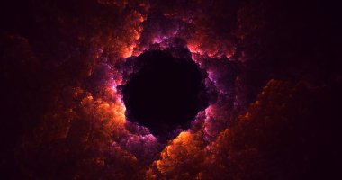 3B soyut renkli fraktal ışık arkaplanı oluşturma