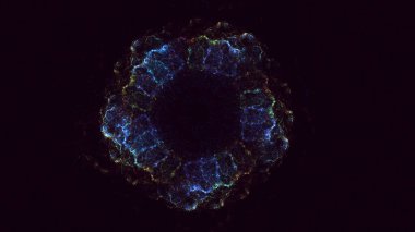 3B soyut renkli fraktal ışık arkaplanı oluşturma