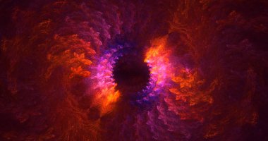 3B soyut renkli fraktal ışık arkaplanı oluşturma