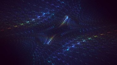 3B soyut renkli fraktal ışık arkaplanı oluşturma