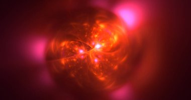 Soyut çok renkli fraktal ışık arkaplanı 3B görüntüleme